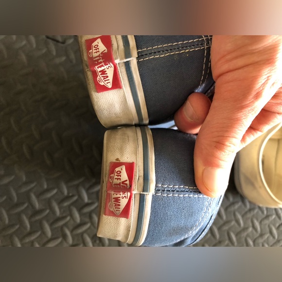 Vans Authentic 2 Pairs Blue & Cream Men’s Sz 10 - Picture 8 of 11